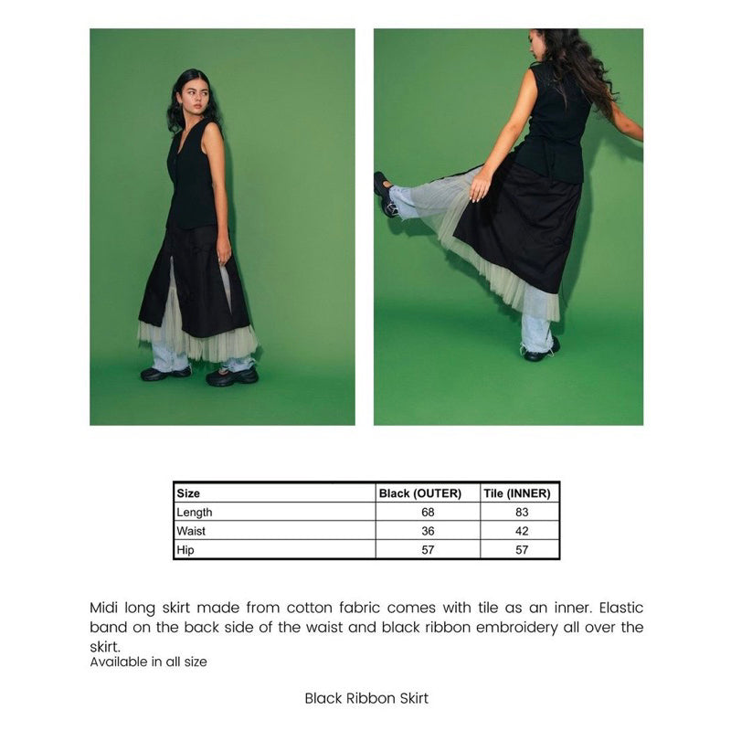 Black Ribbon Skirt