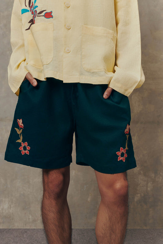 Fleur Emerald Shorts