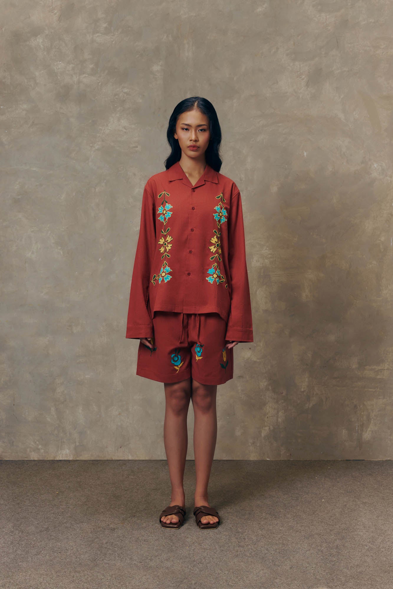 Sienna Terracotta Long Sleeve Shirt