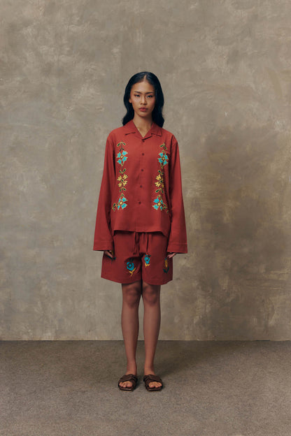 Sienna Terracotta Long Sleeve Shirt
