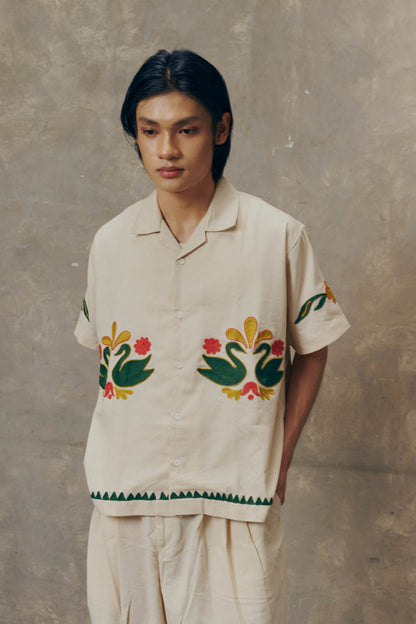 Floral Swan Shirt