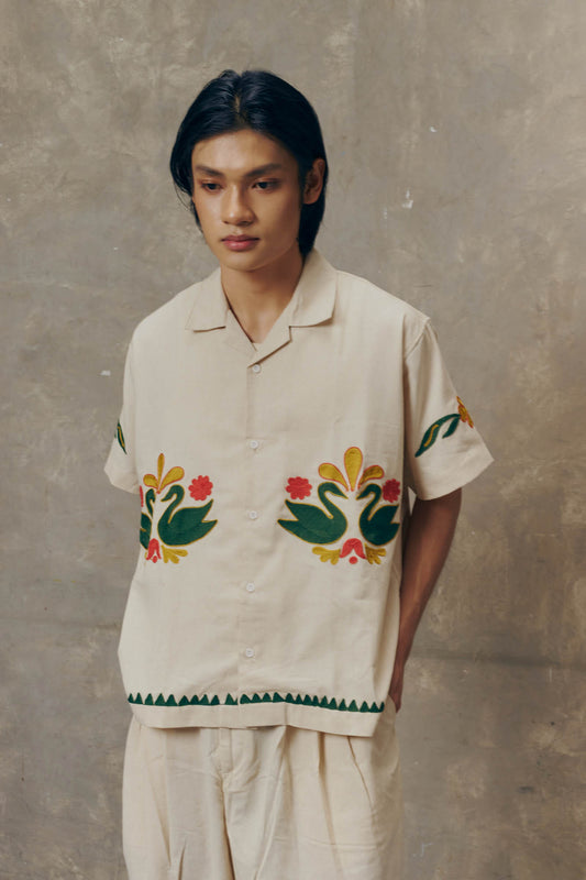 Floral Swan Shirt