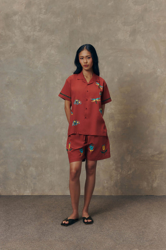 Butterfly Terracotta Shirt