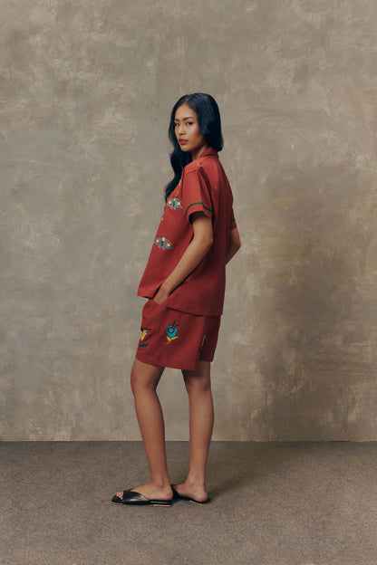 Butterfly Terracotta Shirt