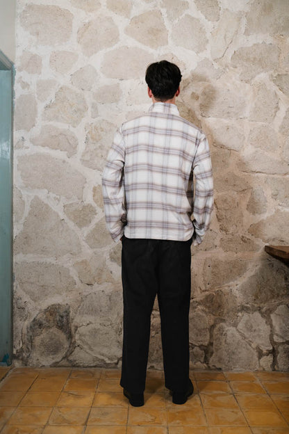 Charm Flannel Zipped Long Sleeve Shirt