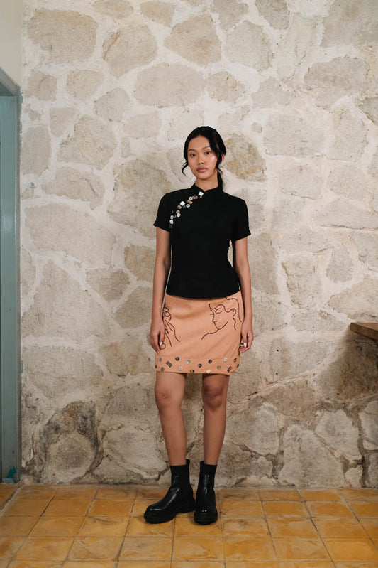 Black Buttons Blouse