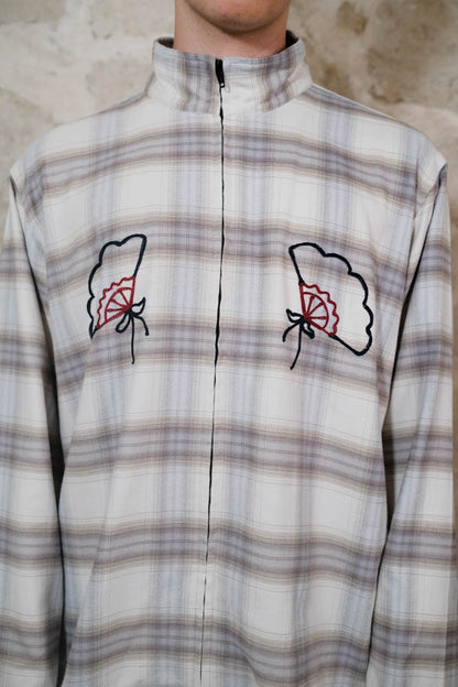 Charm Flannel Zipped Long Sleeve Shirt