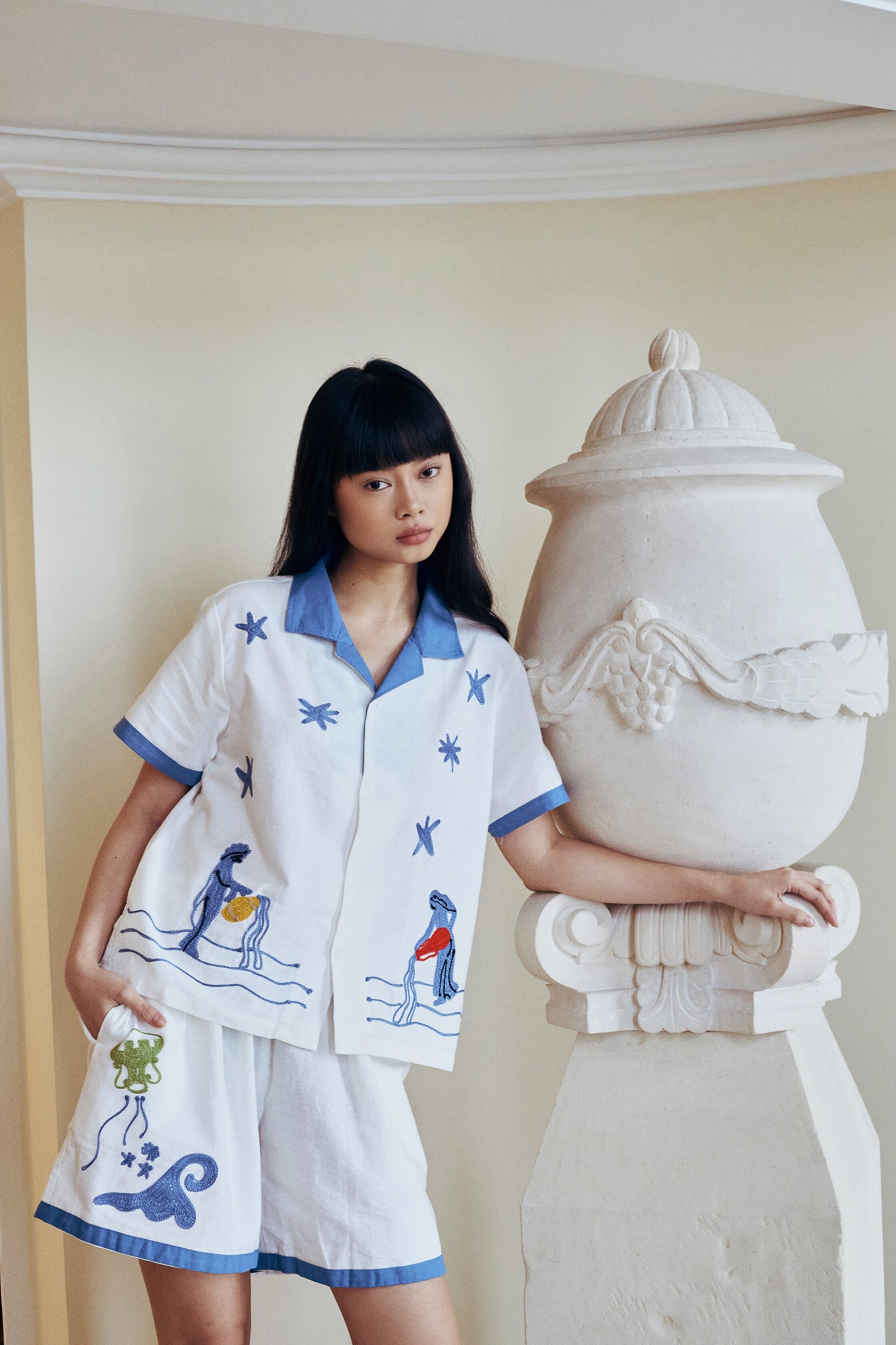 White Blue Trove Shirt