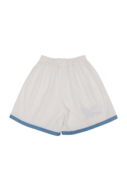 White Blue Trove Shorts