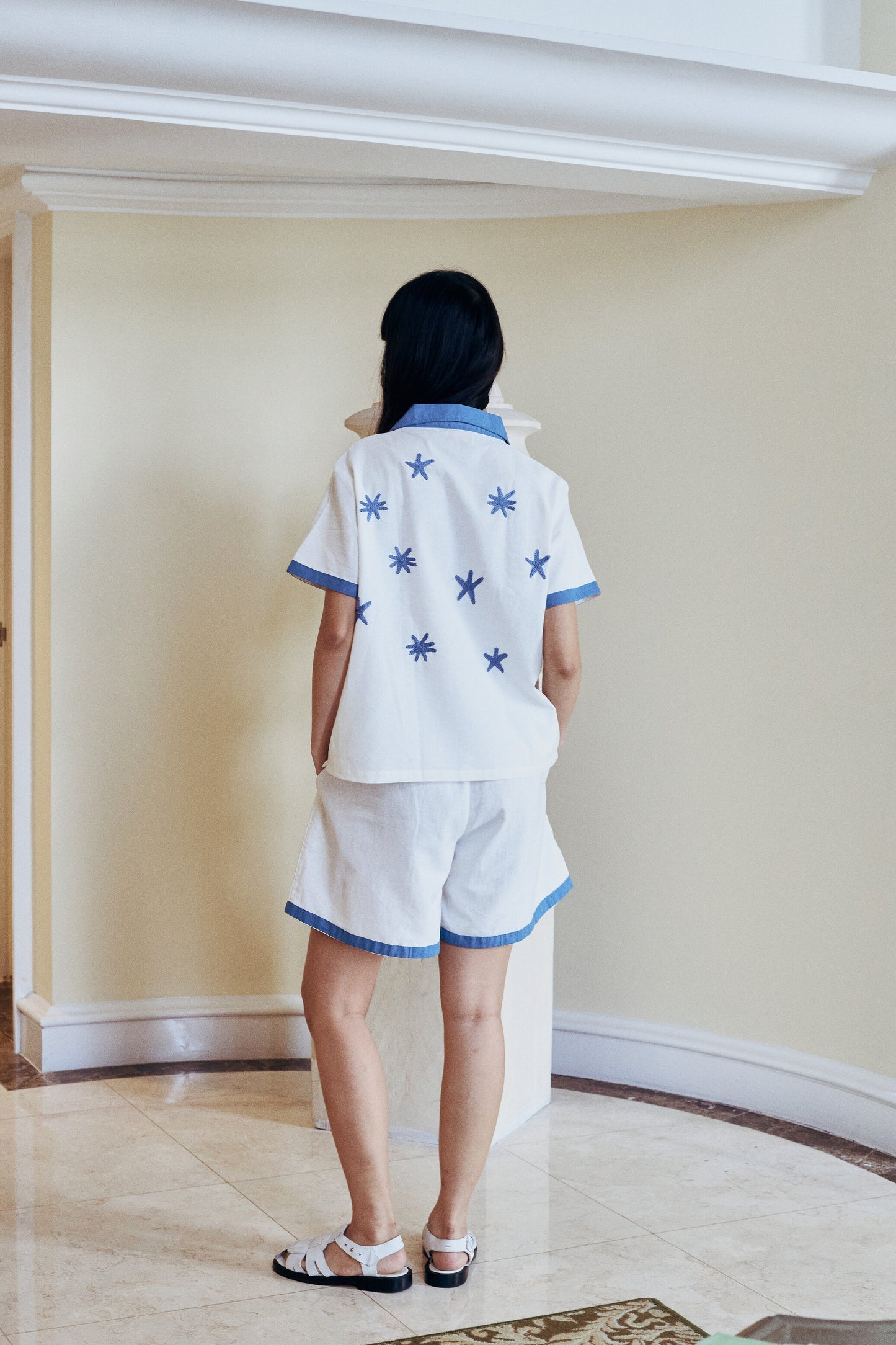 White Blue Trove Shirt