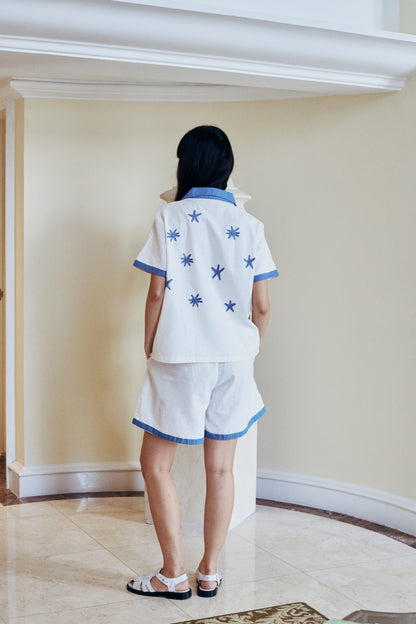 White Blue Trove Shirt