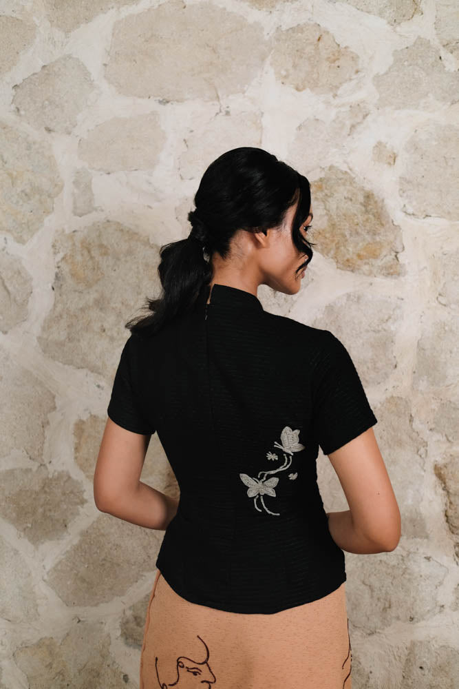 Black Buttons Blouse