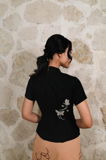 Black Buttons Blouse
