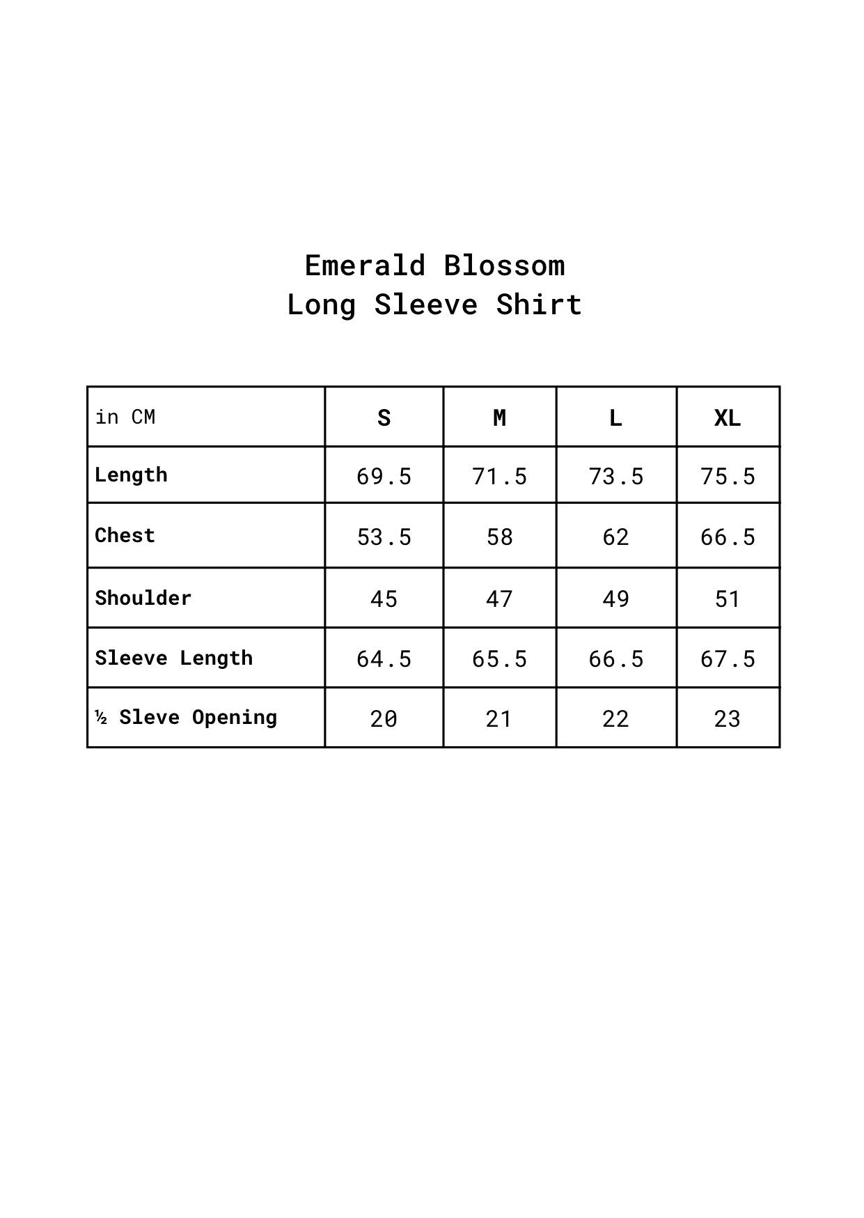 Emerald Blossom Long Sleeve Shirt