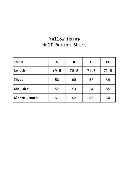 Yellow Horse Half Button Shirt