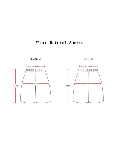 Natural Floral Shorts