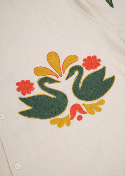 Floral Swan Shirt
