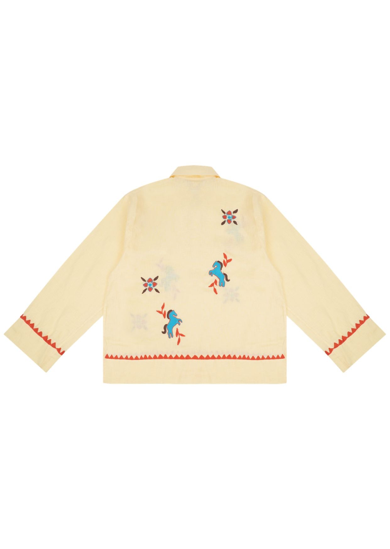 Yellow Horse Half Button Shirt