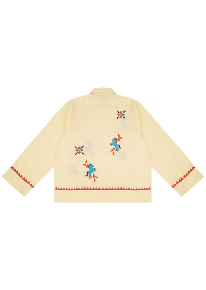 Yellow Horse Half Button Shirt