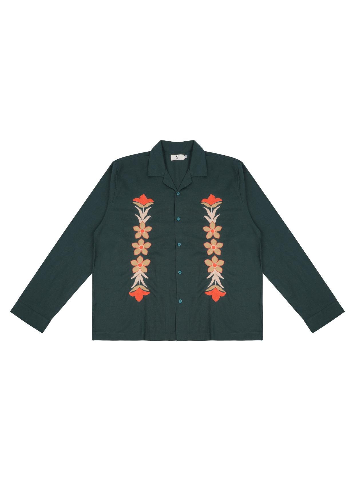 Emerald Blossom Long Sleeve Shirt