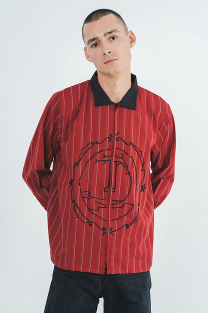 Red Striped Long Sleeve Shirt