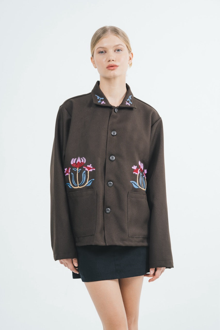 Flower Brown Jacket