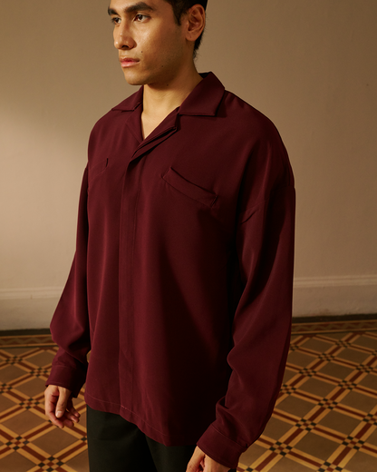 Rian Shirt in Burgundy