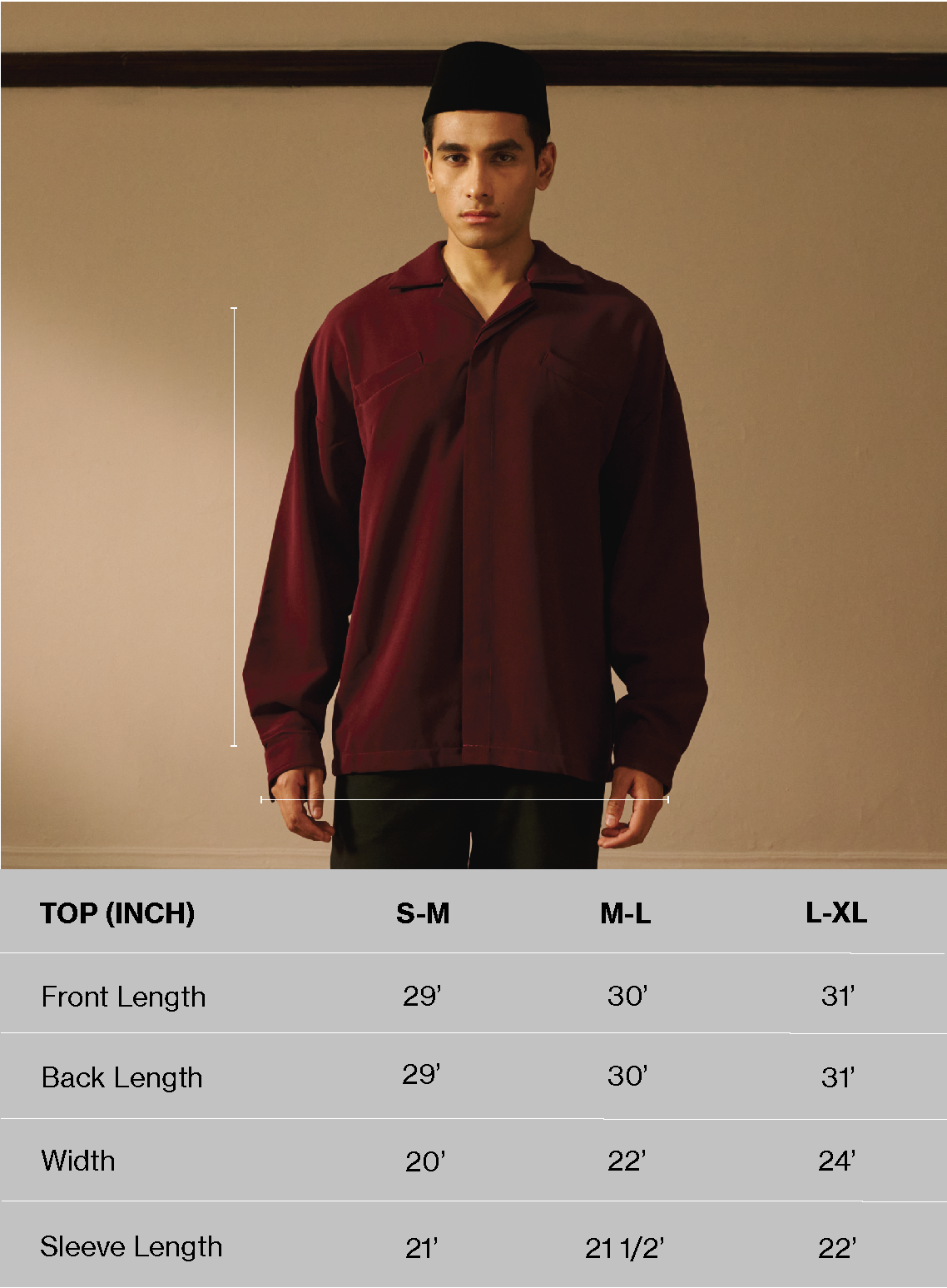 Rian Shirt in Burgundy